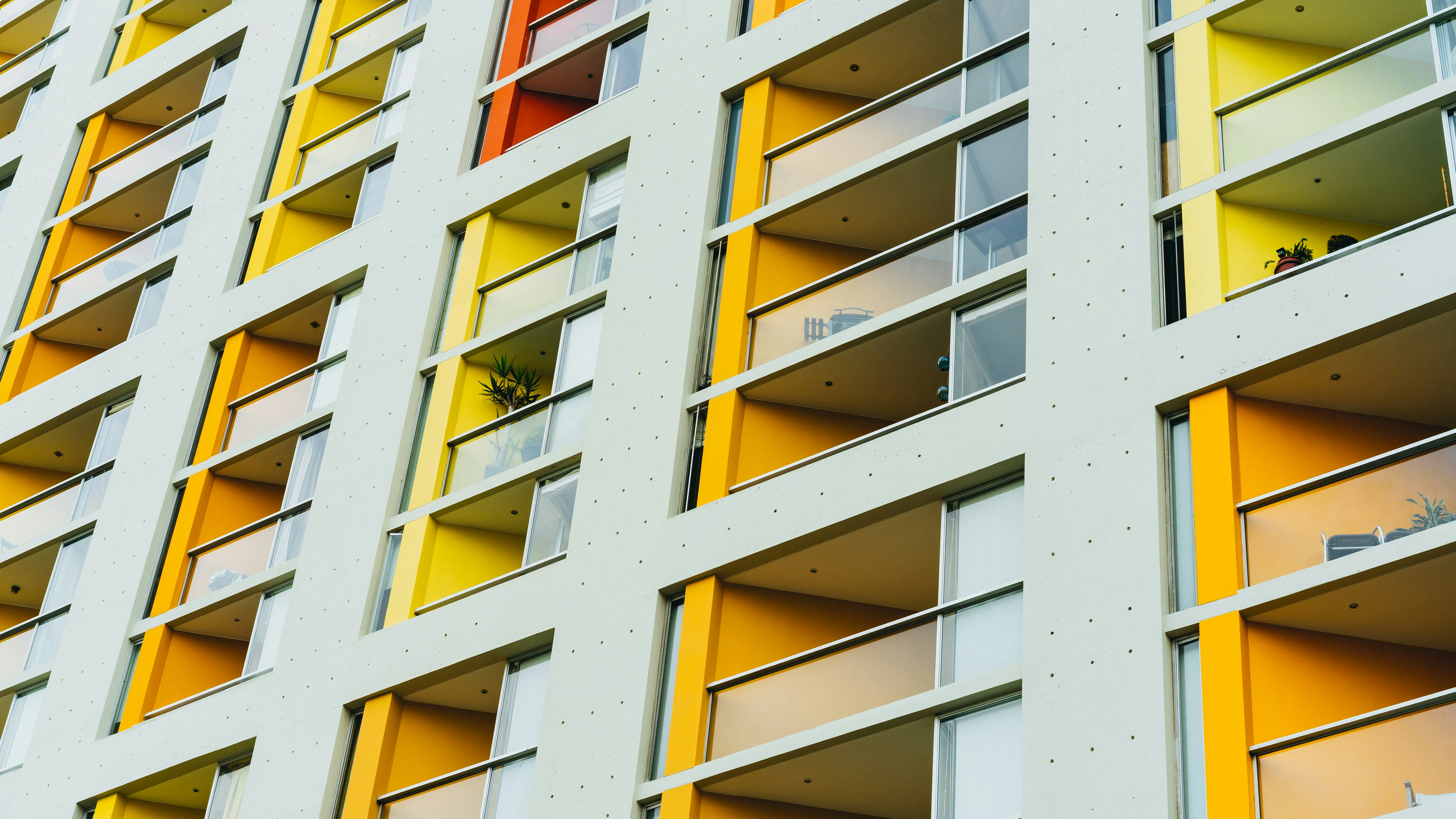 yellow and white city building